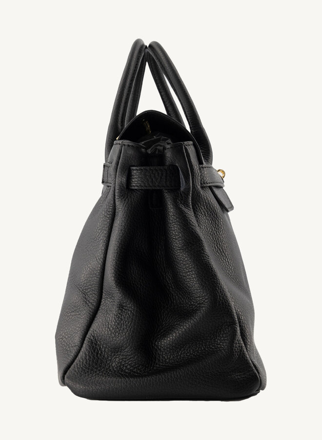 Leren tas classic zwart Birdie