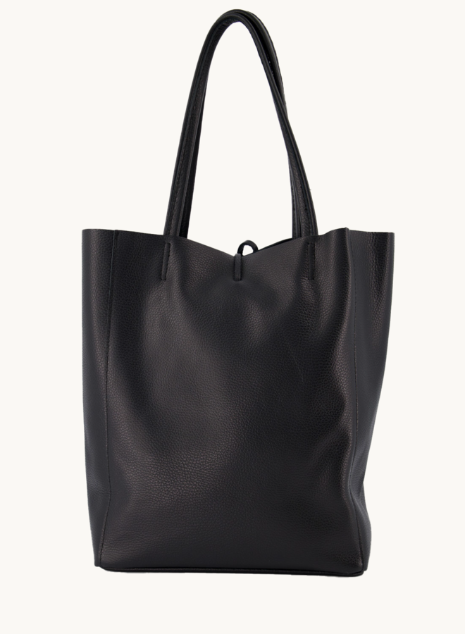 Shopper tas leer zwart Mia