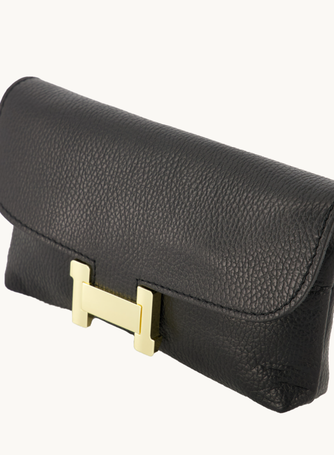 Leren tas hermes dupe zwart
