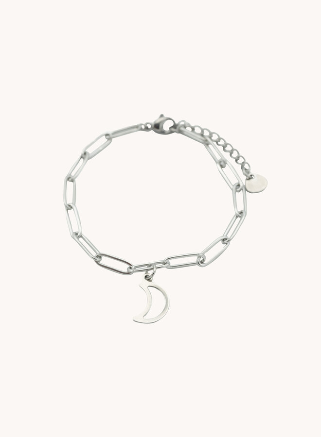 Bedel armband little moon zilver