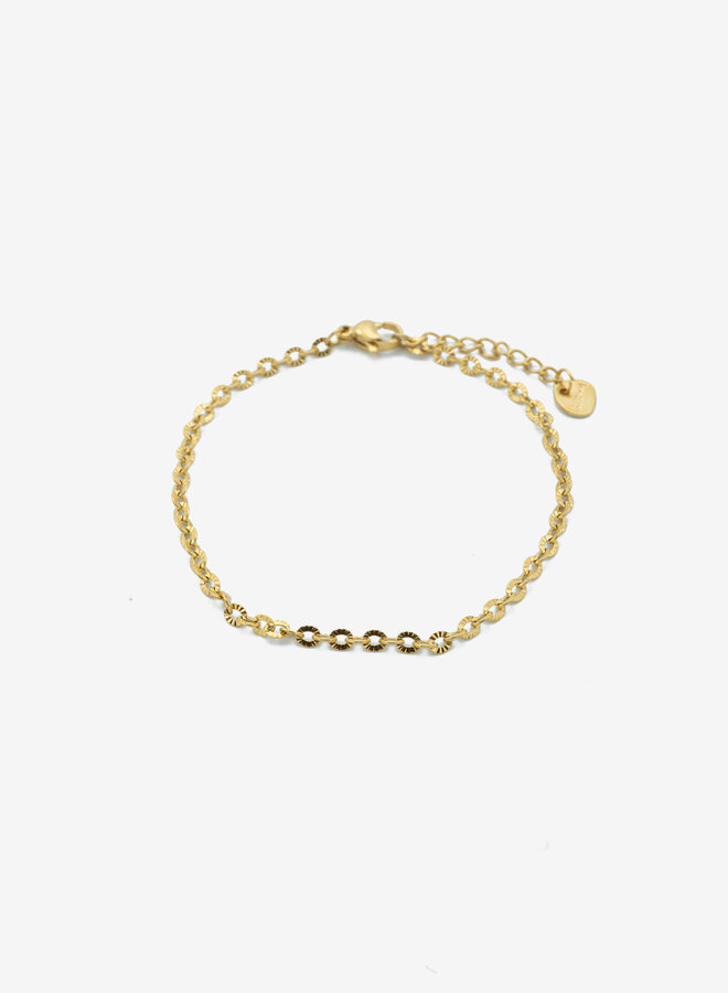 Schakelarmband platte schakel