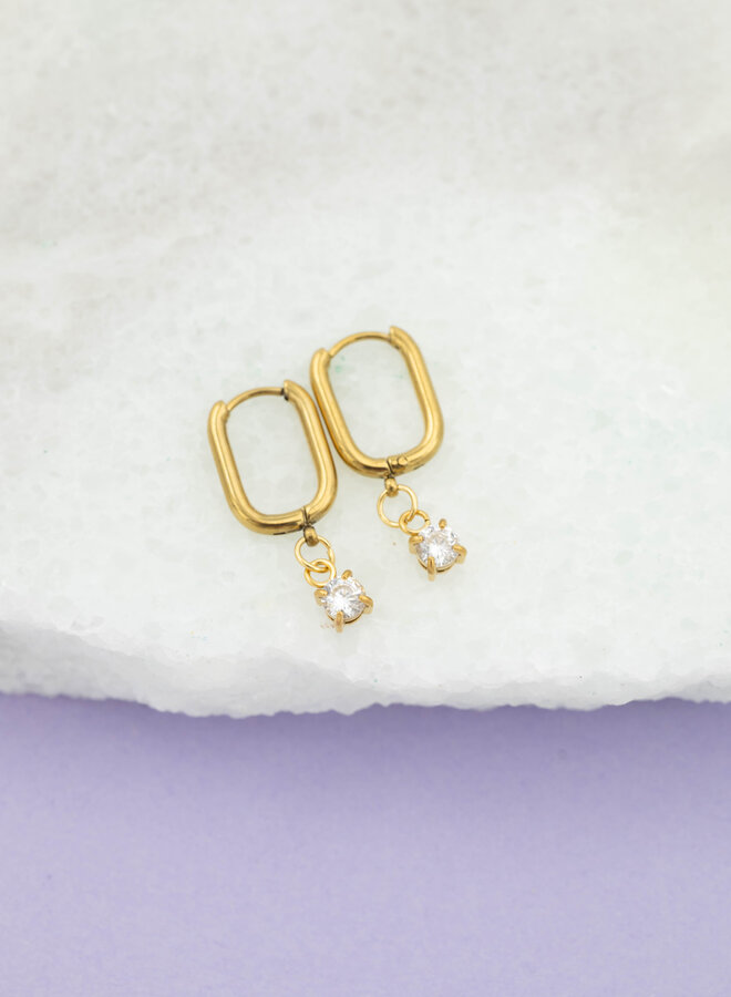 Oorbellen geboortesteen diamant april