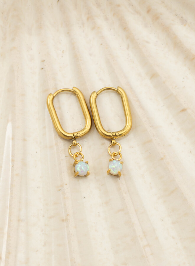 Oorbellen geboortesteen toermalijn oktober