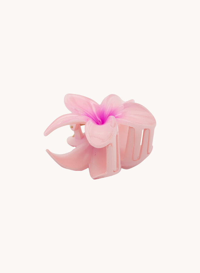 Flower haarklem Els roze