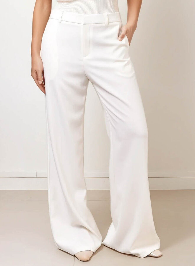 Flared pantalon gebroken wit