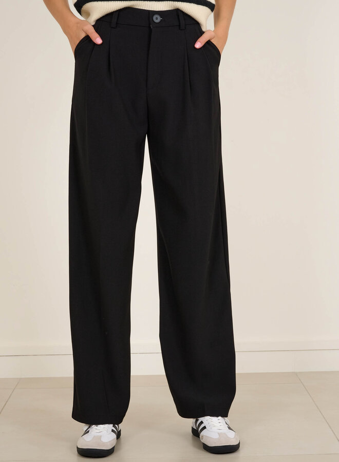 Wide leg pantalon zwart