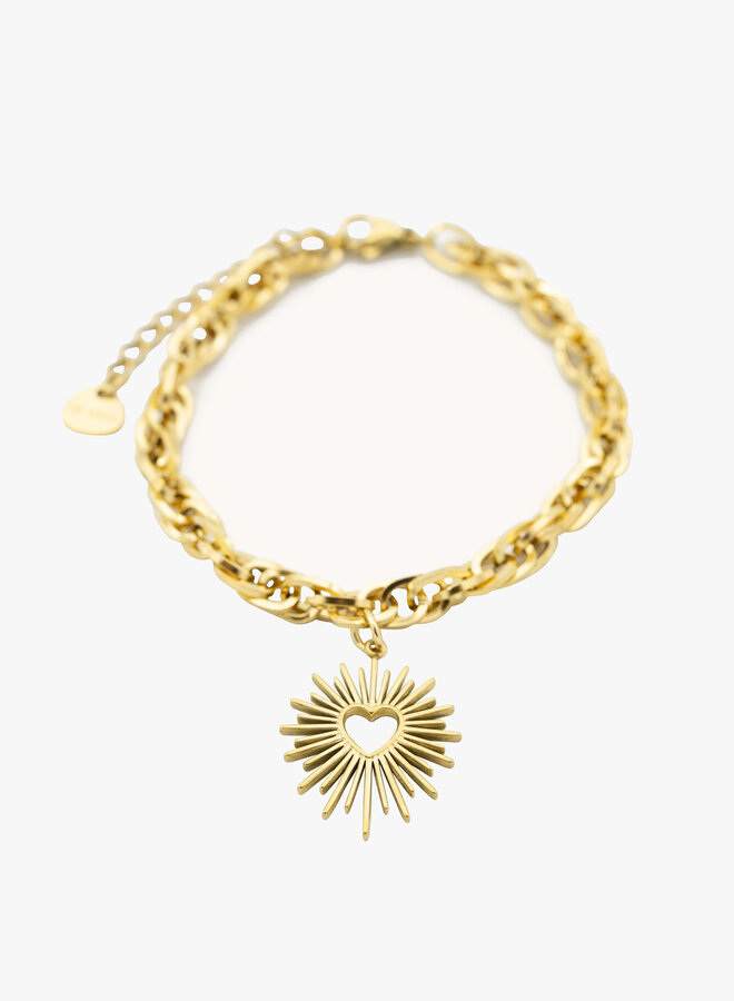 Bedel armband golden heart goud