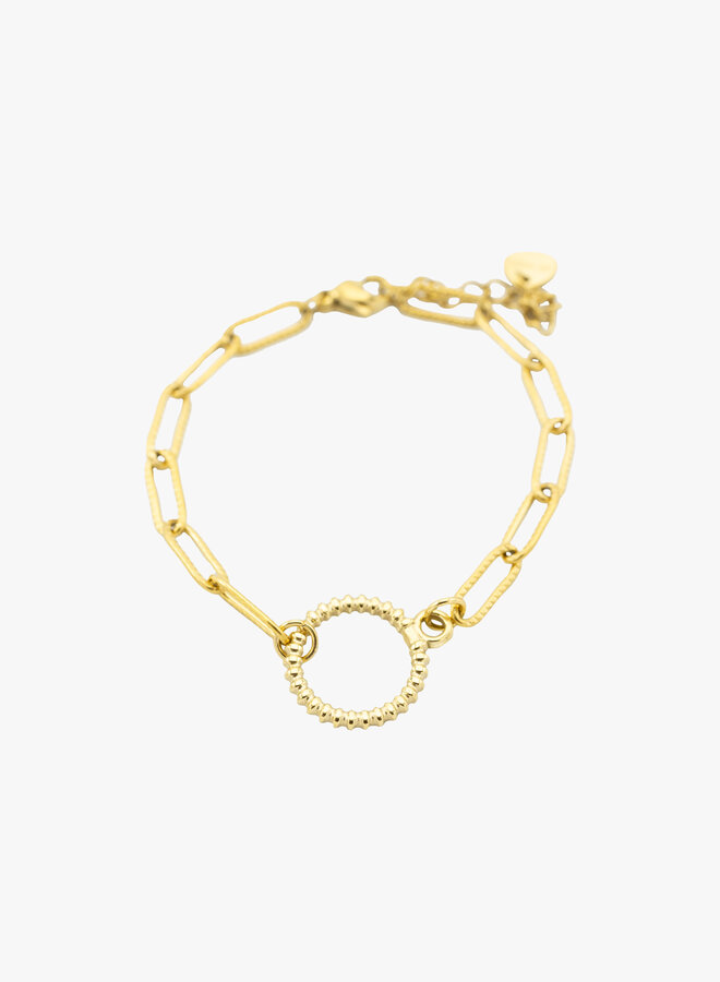 Bedel armband round and around goud