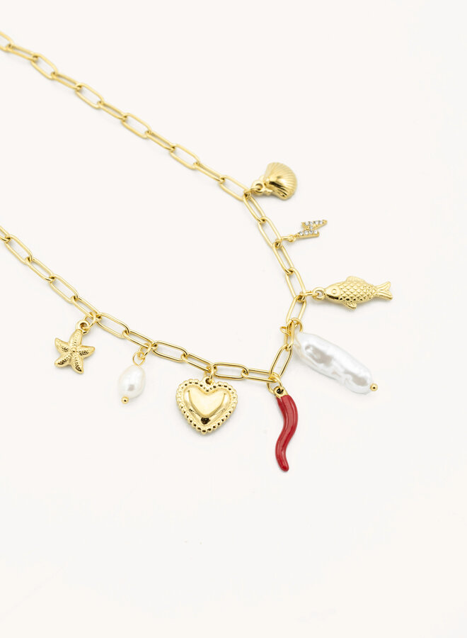 Bedel ketting mix and match goud