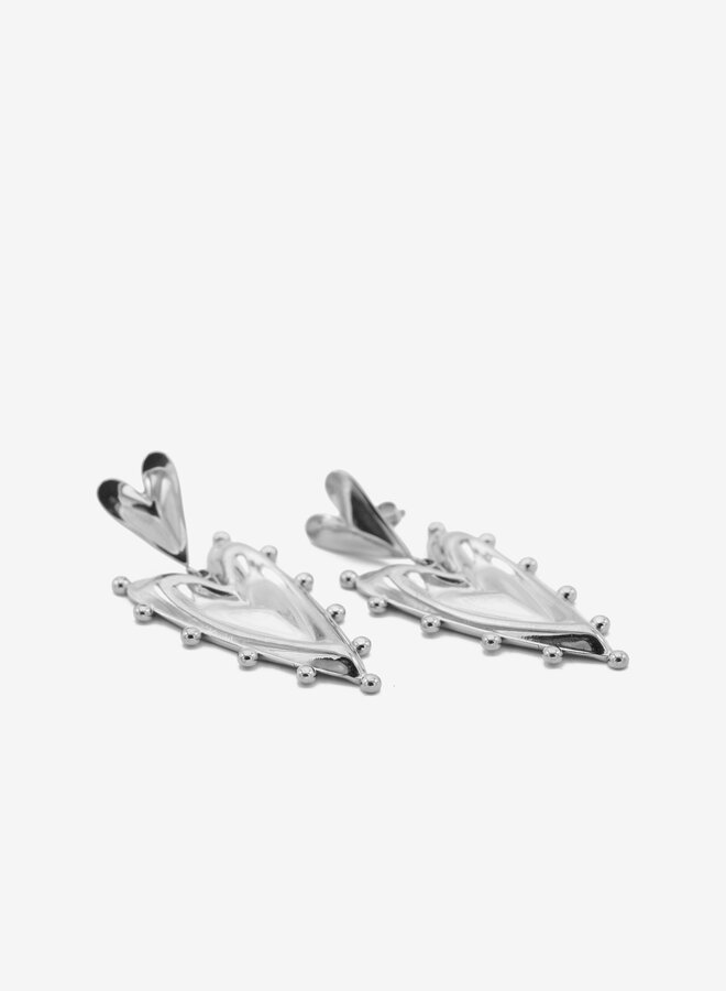 Statement oorbellen groot hart