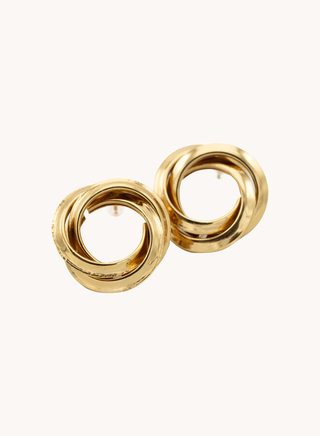 Statement oorbellen Indy goud