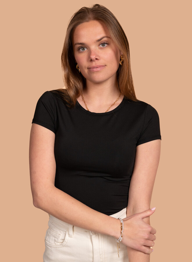 Top korte mouwen Kate zwart