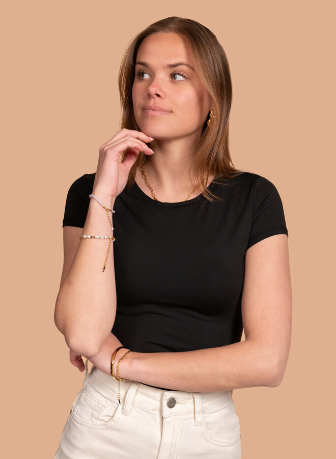 Top korte mouwen Kate zwart