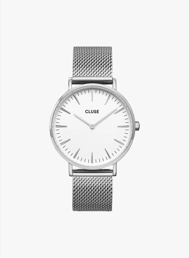 Cluse boho chic horloge mesh band zilver