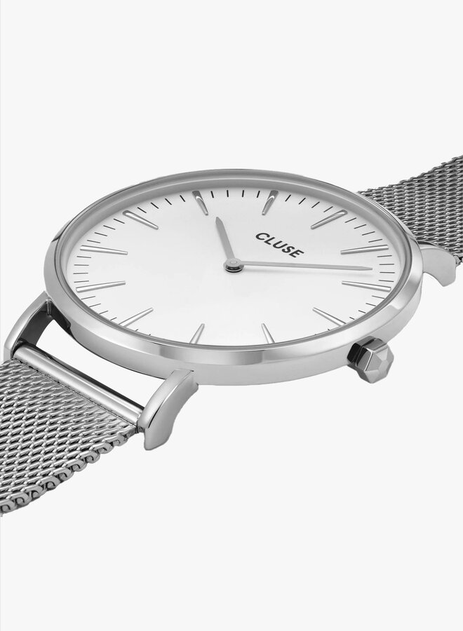 Cluse boho chic horloge mesh band zilver