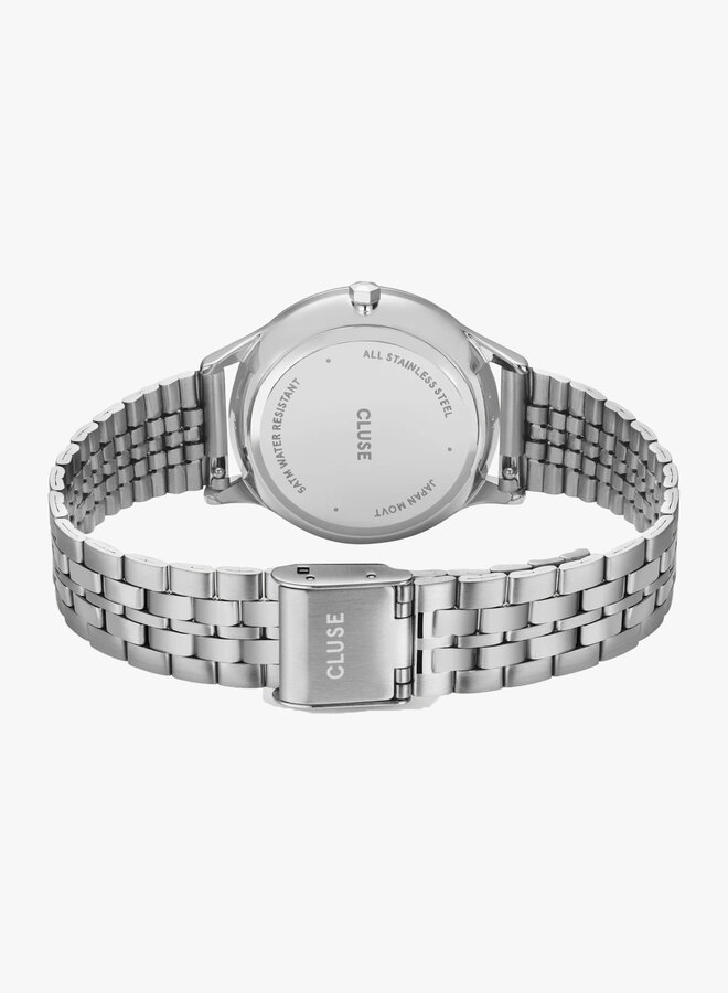Cluse Minuit Date horloge zilver