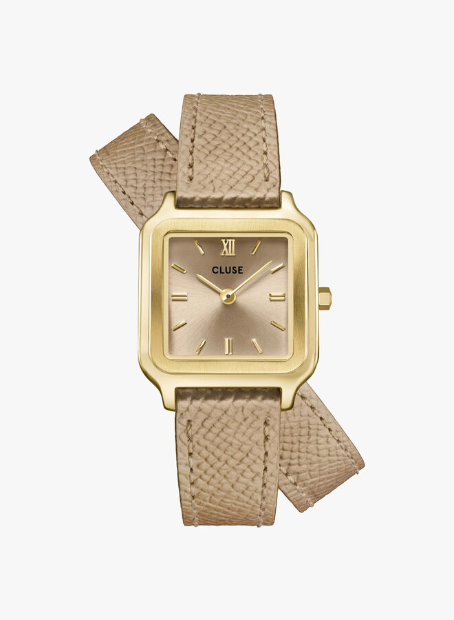 Cluse Gracieuse Petite horloge goud met lederen band
