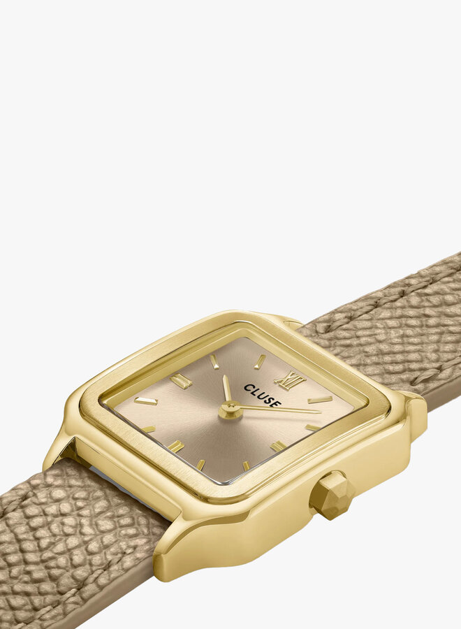 Cluse Gracieuse Petite horloge goud met lederen band