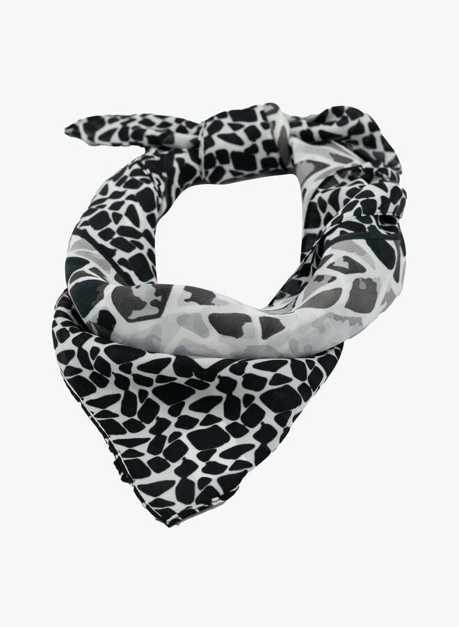 Sjaaltje met zwarte print chique