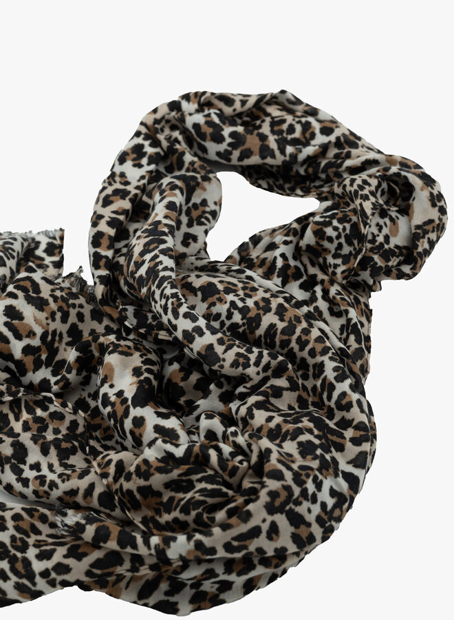 Zomer sjaal brown leopard