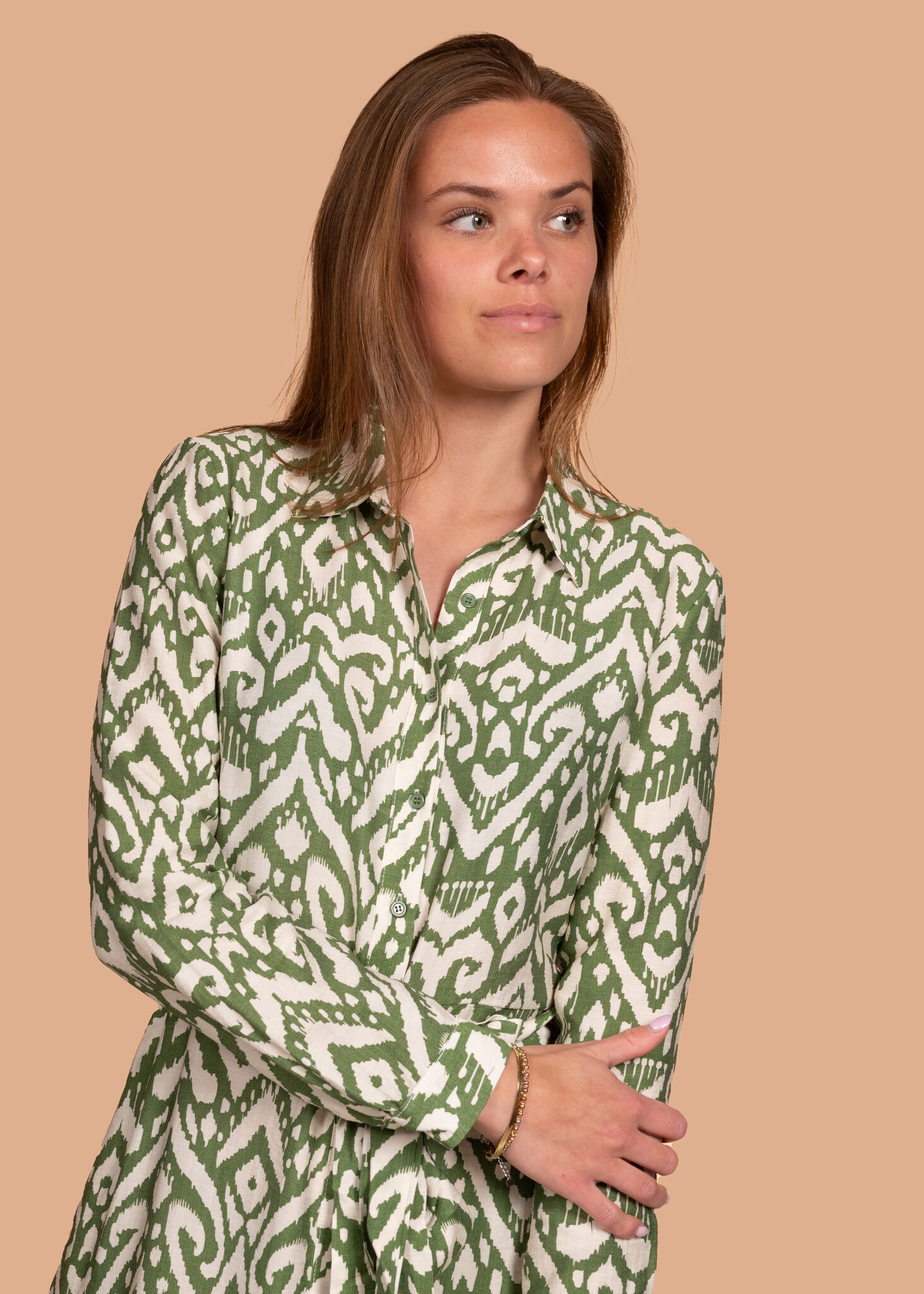 Maxi Jurk Viscose Groen Lange Groene Jurk Met Print Mi Vida
