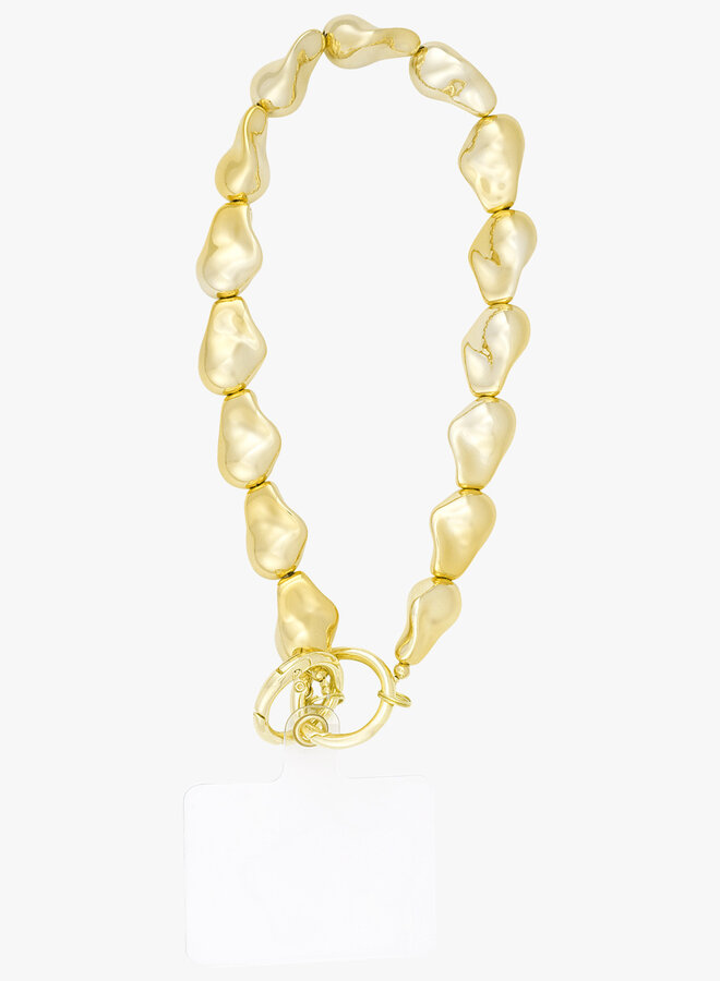 Telefoonkoord elegant goud