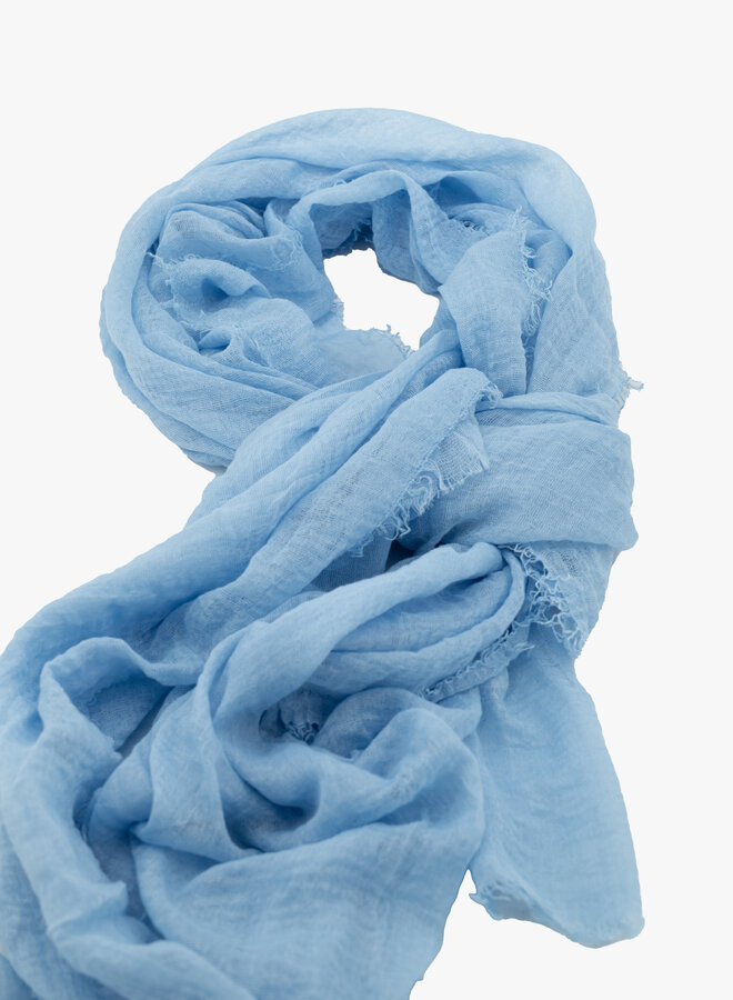Sjaal geweven lichtblauw