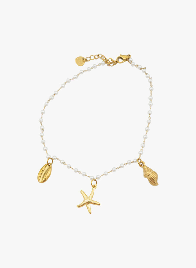 Bedel enkelband ocean vibes goud