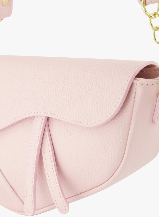 Leren saddle tas Gigi roze