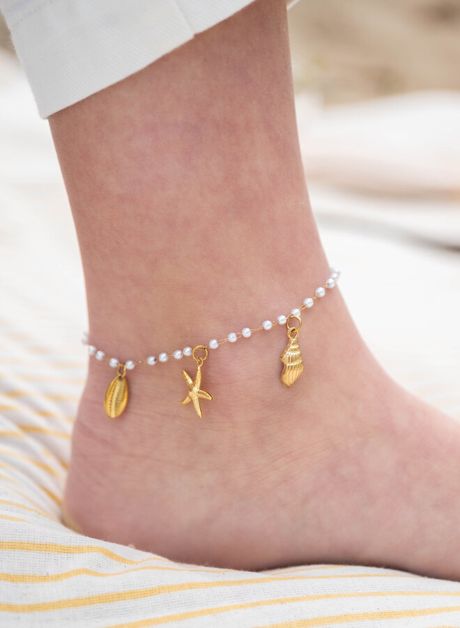 Bedel enkelband ocean vibes goud