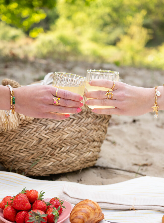 Ring blad en kleur goud