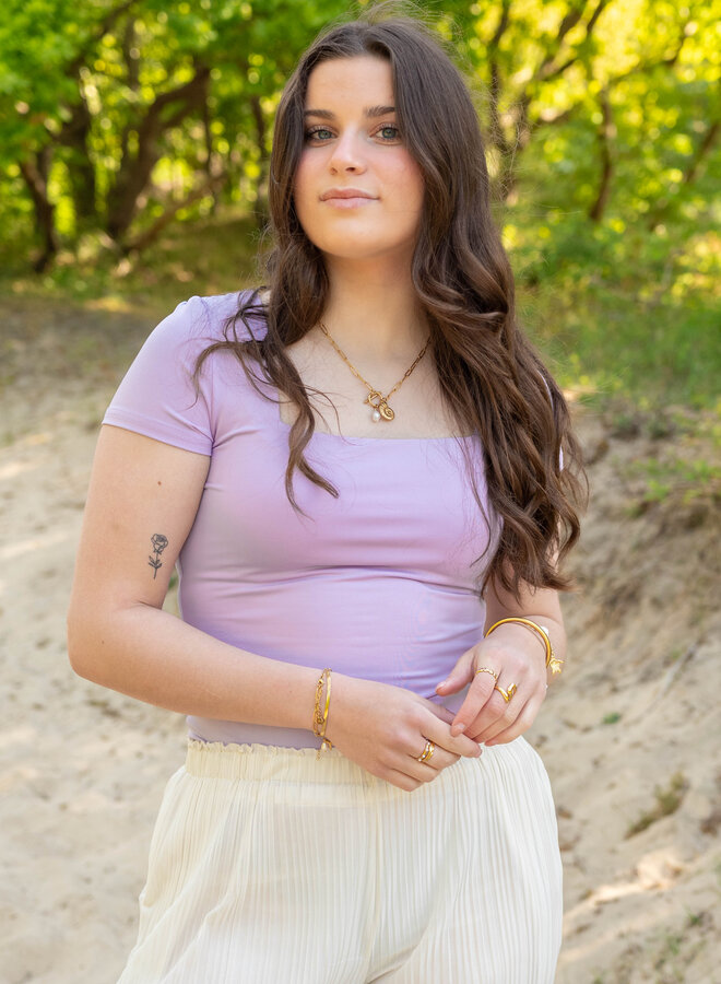 Bedel ketting shell and shine goud