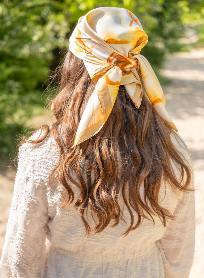 Sjaaltje oranje waves