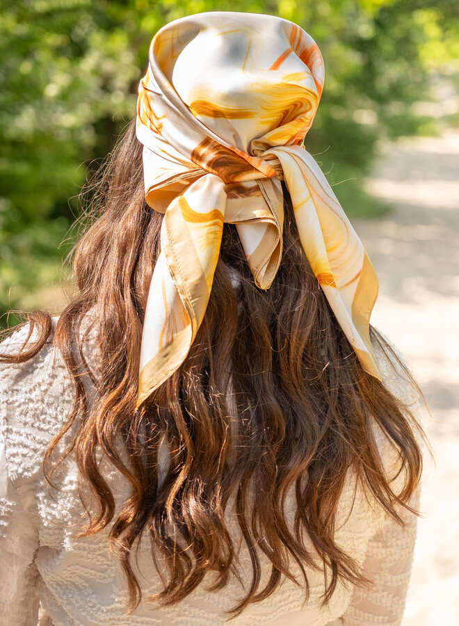 Sjaaltje oranje waves