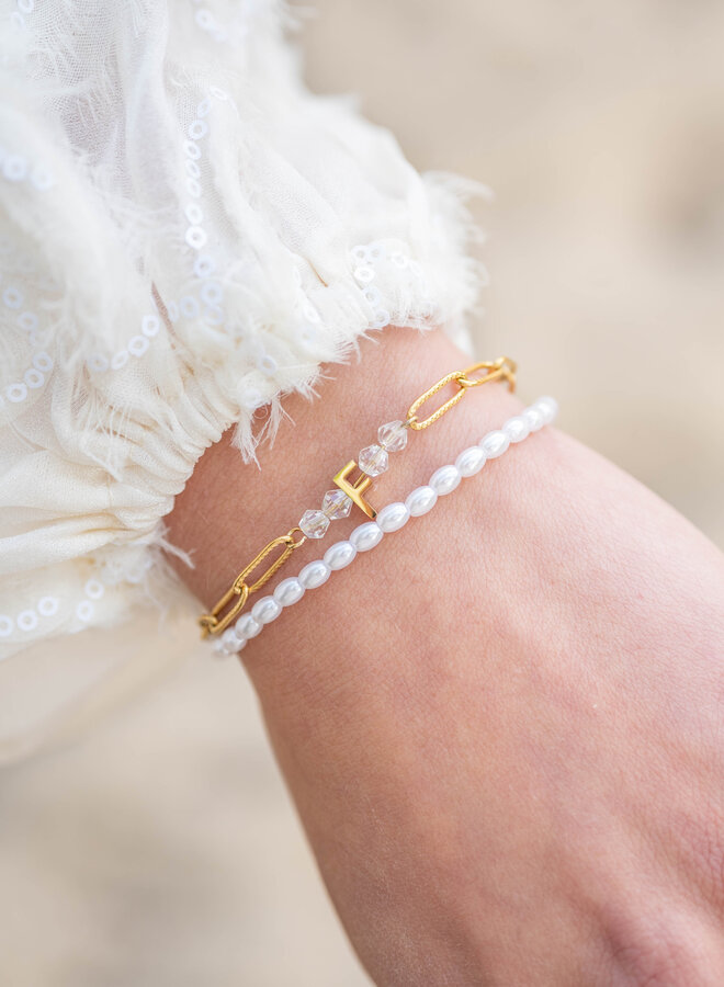 Armband parels goud