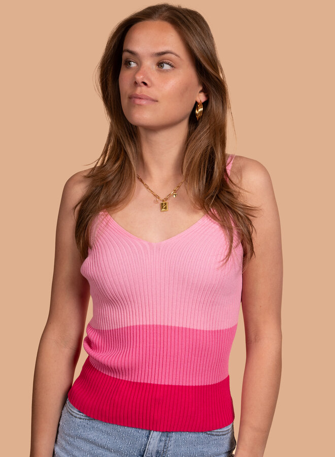 Korte top roze San