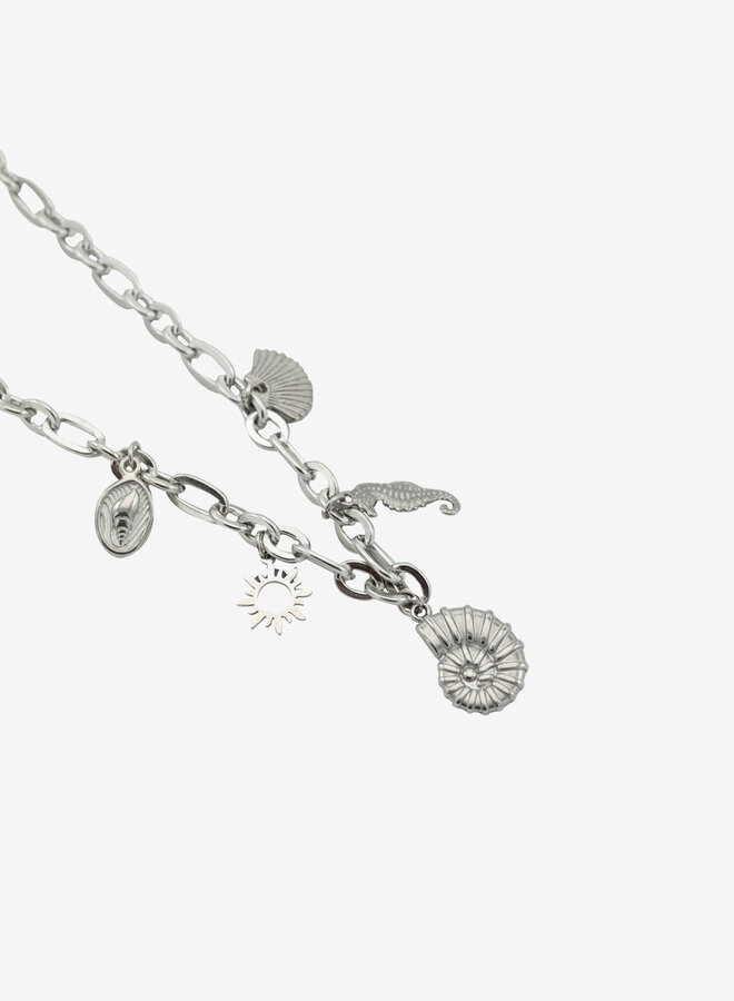 Bedel ketting silver shelf zilver