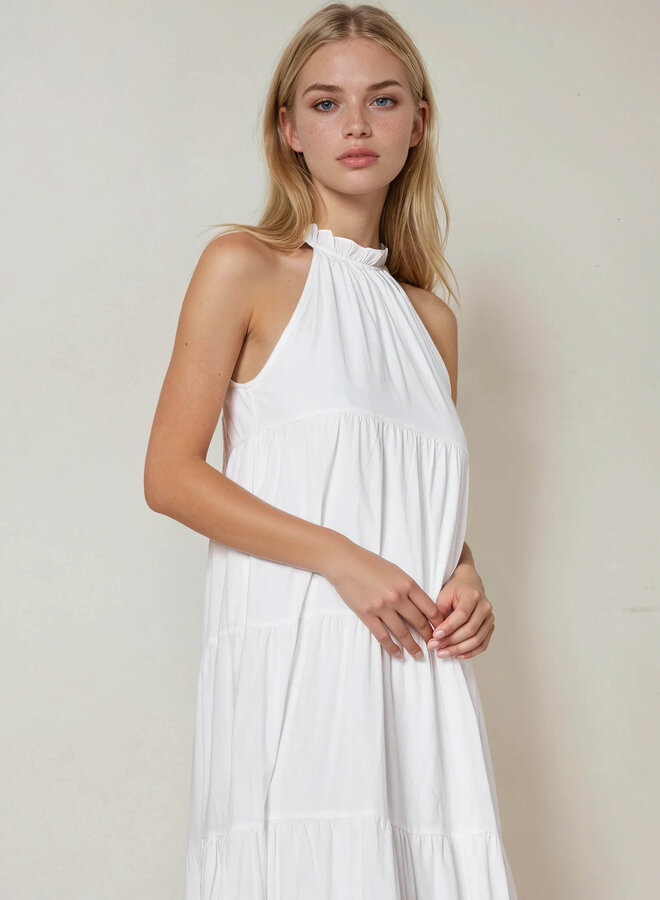 Halter jurk maxi wit