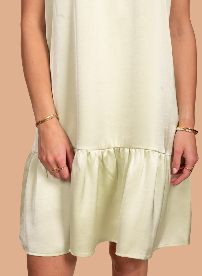 Sage korte halter jurk
