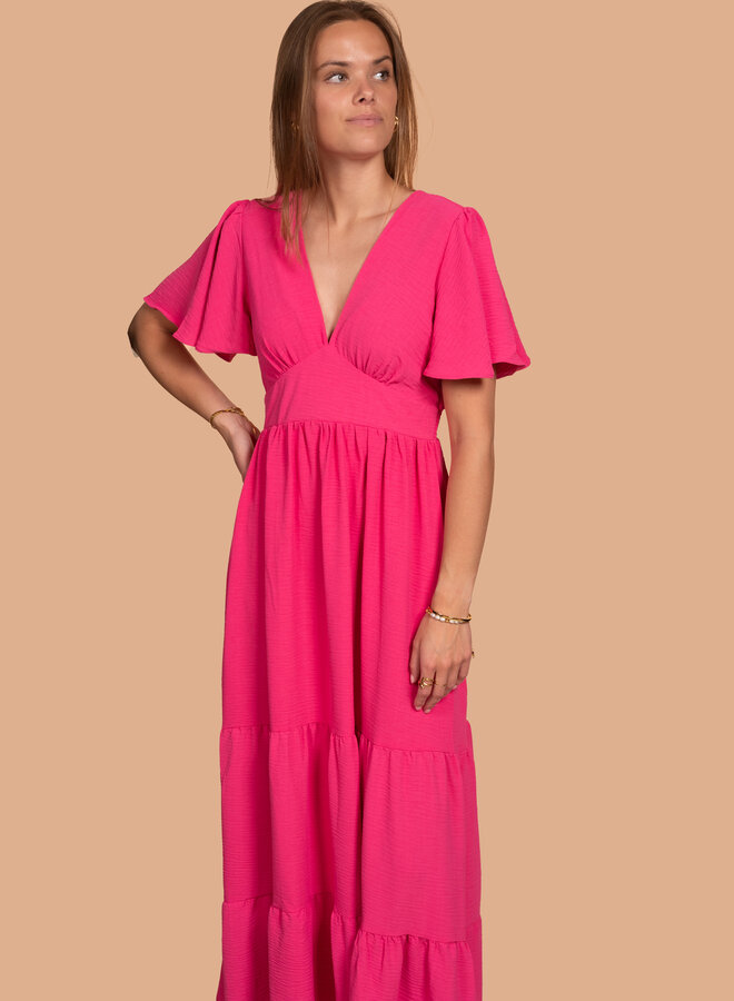 Lange jurk zomer roze