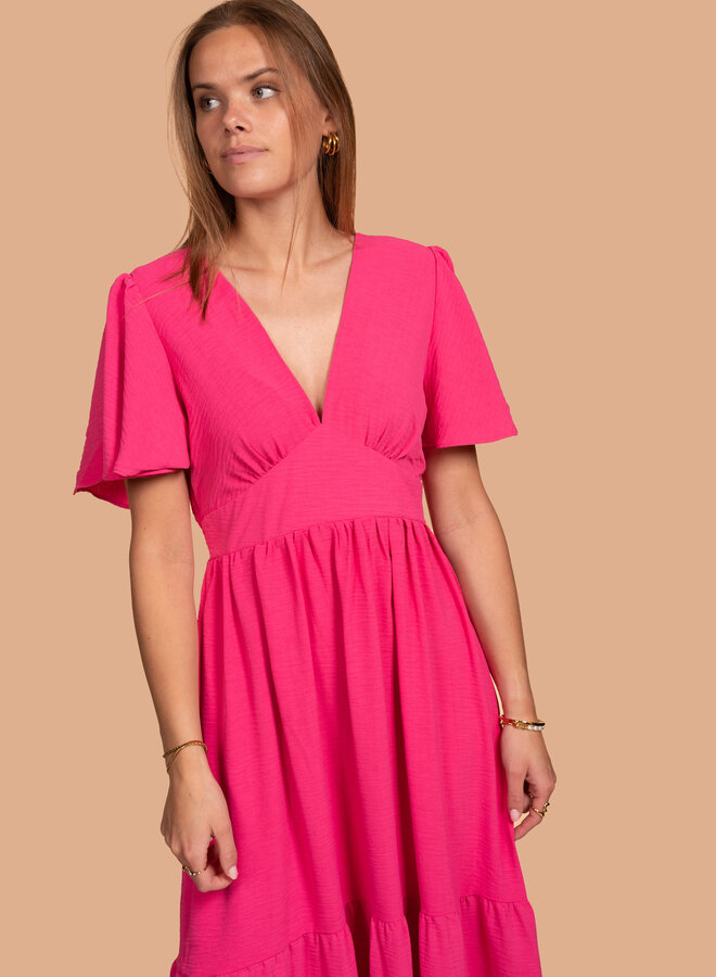 Lange jurk zomer roze