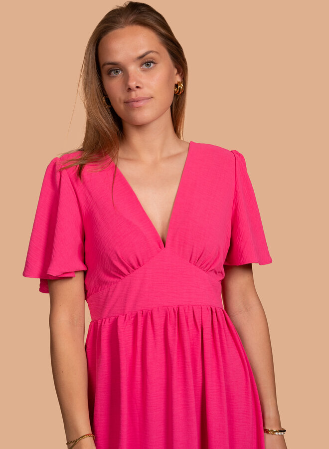 Lange jurk zomer roze