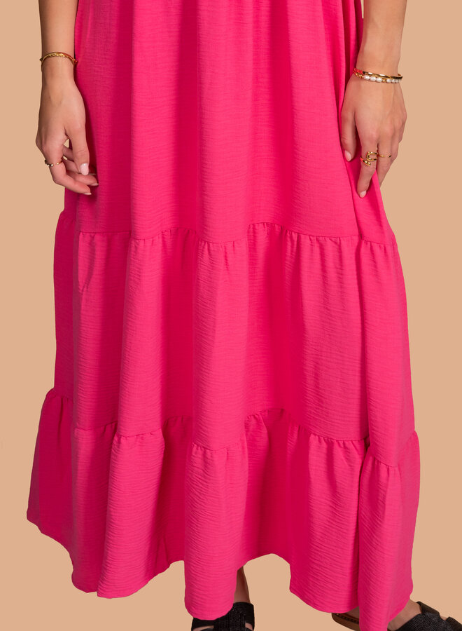 Lange jurk zomer roze