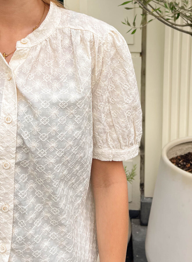 Katoenen blouse Sas beige