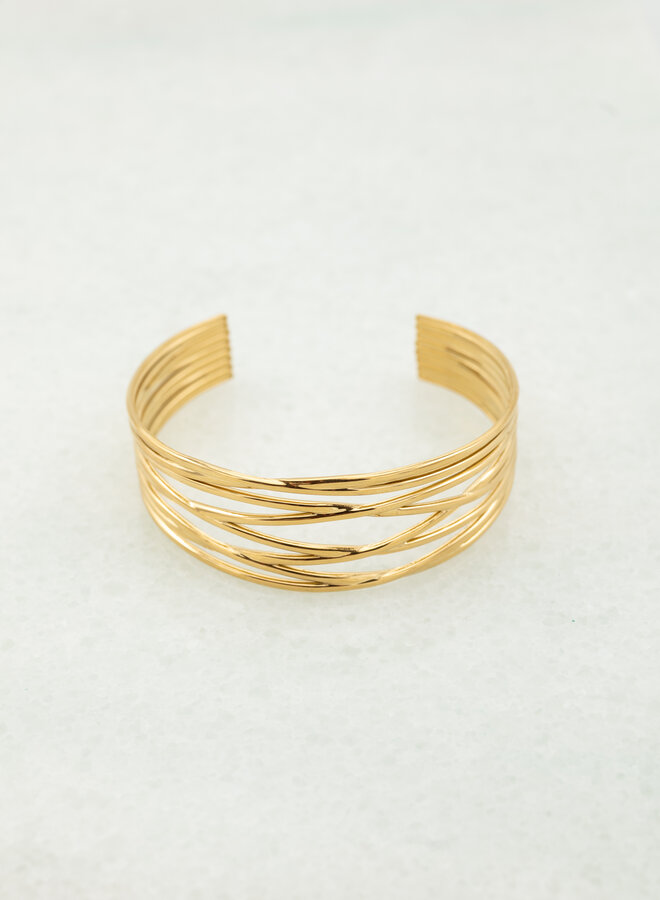 Bangle wires goud