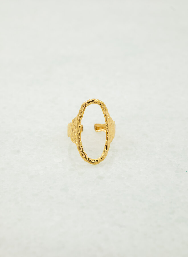 Ring rustieke cirkel goud