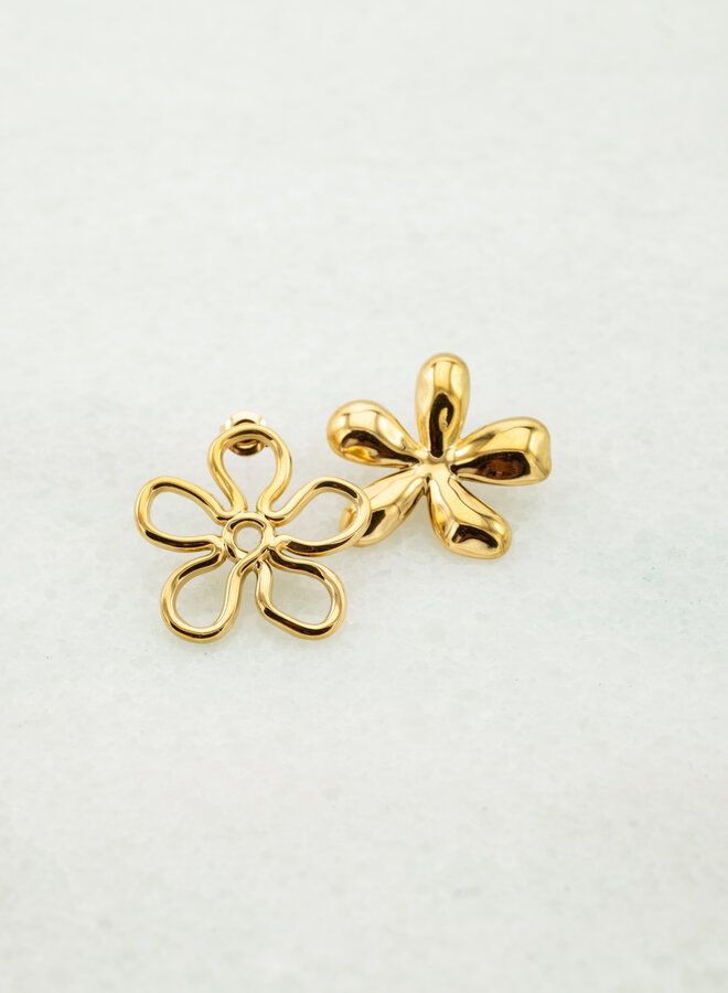 Oorbellen abstract flower