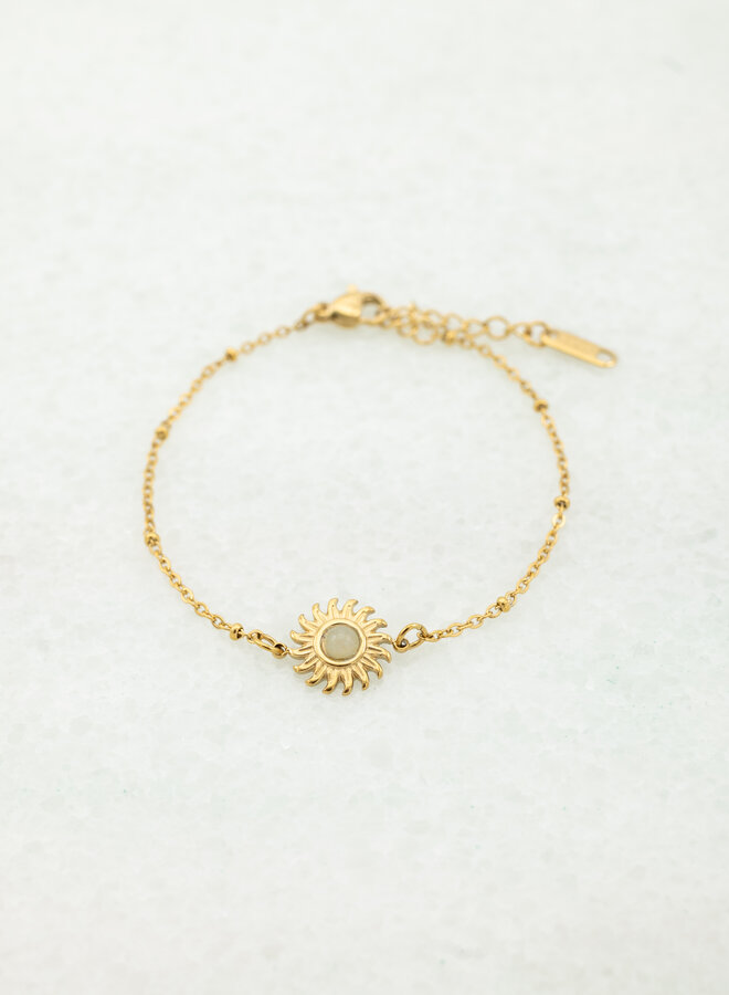Fijne armband steen groen zon