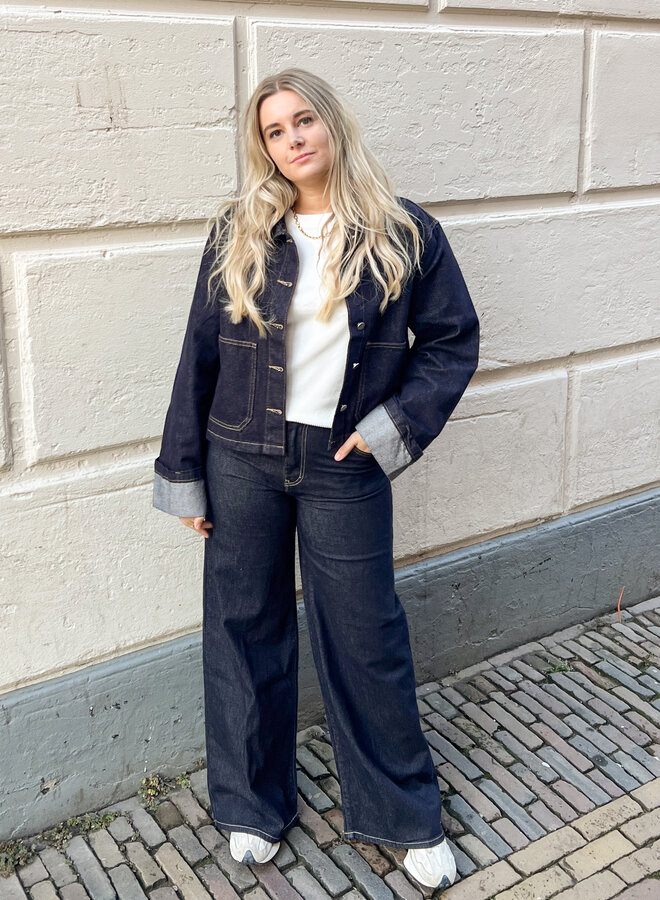 Denim jacket donker blauw