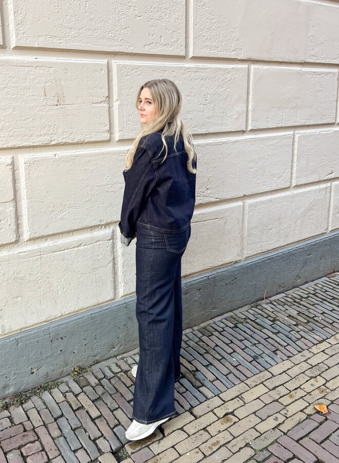 Denim jacket donker blauw